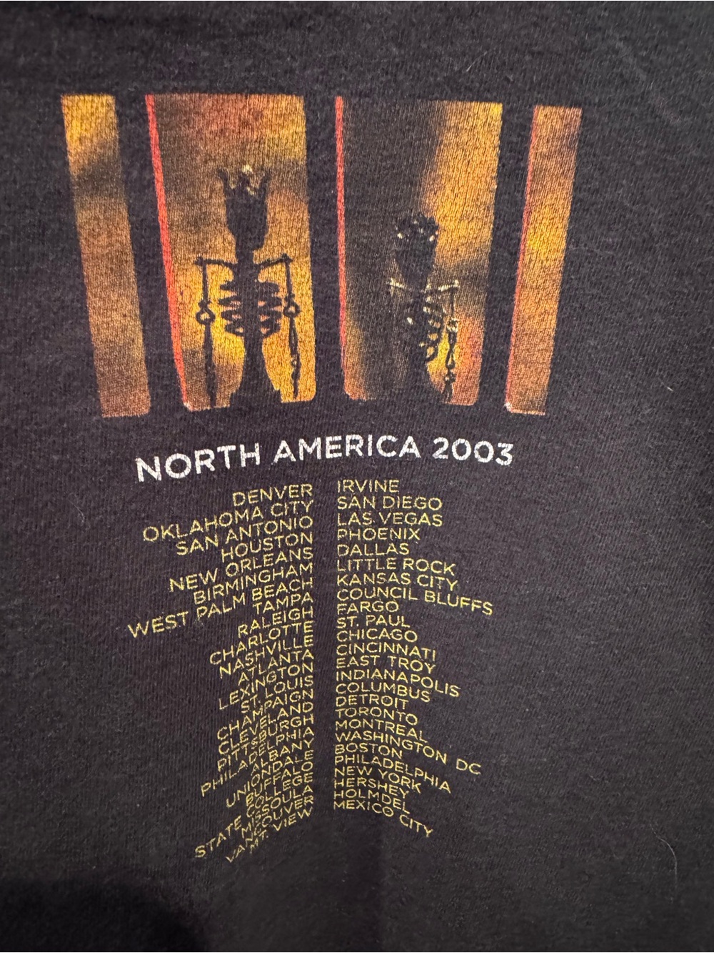 2003 Pearl Jam Riot Act Short Sleeve Graphic XL T-Shirt - Black - Picture 3 of 4